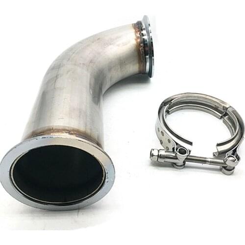 3" V-Band Pipe 90 Degree Short Leg Downpipe included Stainless Steel with V band flanges Universal