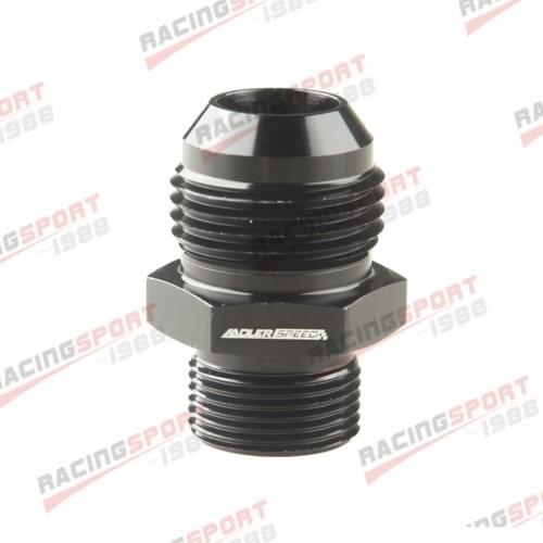 Aluminum Fitting AN-12 Male To M22 x 1.5 Metric Straight Fuel Adapter Black/Blue