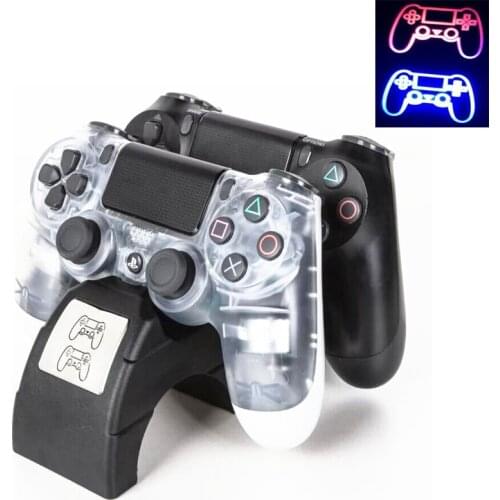 For Playstation 4 /PS4 pro/PS4 Slim Wireless Controller Charger Dual USB Charging Dock Station Stand LED Indicator Power Supply