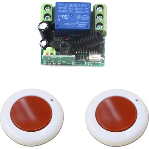 DC 12V Wireless Remote Control Switch Mini Relay Remote ON-OFF Radio Control Switch Transmitter Learning Code