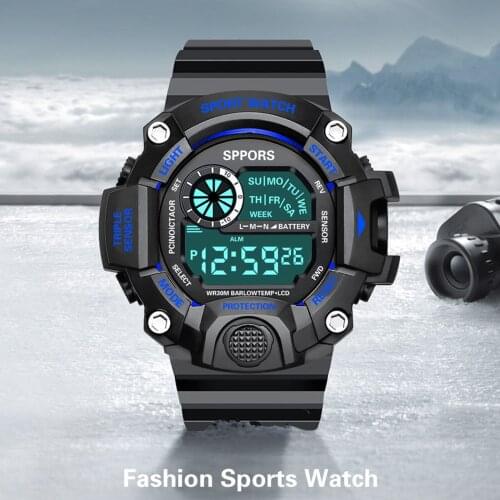 Brand Men Sports Watches Dual Display Analog Digital Led Electronic Quartz Wristwatches Waterproof Swimming Military Watch