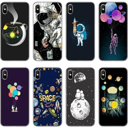 Art cartoon space planet Accessories Phone Case For Huawei P30 P20 Pro P10 P9 P8 Lite Y5 Y6 Y7 Y9 P Smart Plus 2018 2019