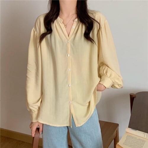 Cheap wholesale 2021 spring summer autumn new fashion casual ladies work women Blouse woman overshirt female OL BAt957M
