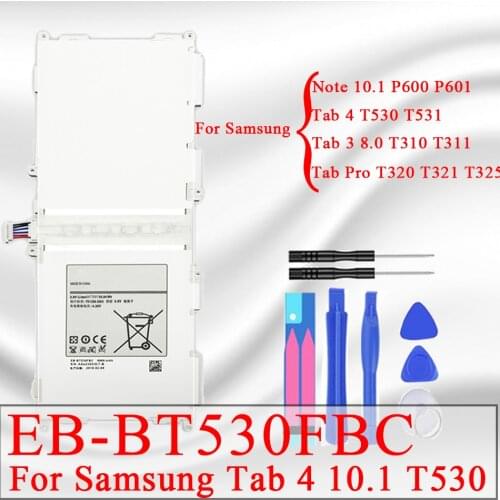 EB-BT530FBE Battery For Samsung Galaxy Note 10.1 Tab Pro P600 SM-T520 Tab 4 10.1 T530 Tab 3 8.0 T310 Tab Pro SM-T320 T8220E