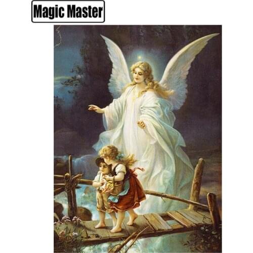 5D DIY Religion "Guardian Angel&Girl" Painting,Diamond Embroidery,Full Square&Round Mosaic Gift,Diamond Painting Cross Stitch