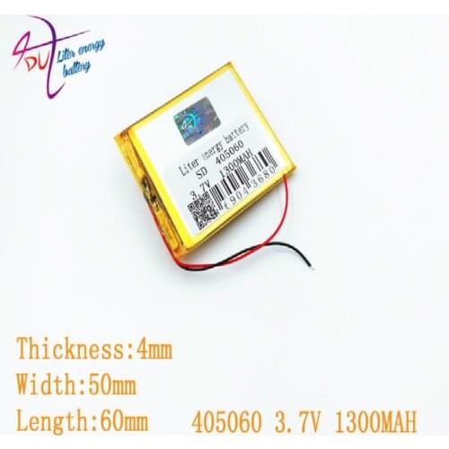 3.7V 1300mAh 405060 385060 Lithium Polymer Li-Po li ion Rechargeable Battery For Mp3 MP4 MP5 GPS mobile bluetooth