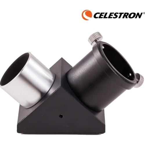 Celestron Erect Image Metal Full Prism Zenithal Mirror Adapter 31.7mm Monocular Astronomical Telescope Adapter 1.25'' 90-Degree
