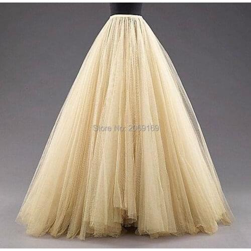 Champagne petticoat For Wedding Dress Tulle Women underskirt jupon mariage crinoline enaguas novia anagua de vestido de noiva