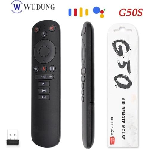 New G50S Wireless Fly Air Mouse Gyroscope 2.4G Smart Voice Remote Control G50 for X96Q X96 MAX PLUS Android TV Box vs G20S G30