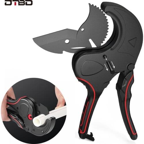 DTBD Pvc/Pu/Pp/Pe Upgrade Pipe Cutter Hose Cutter 36-75Mm Cutter Sk5 Material With Handle Ratchet Cutter Hand Tool