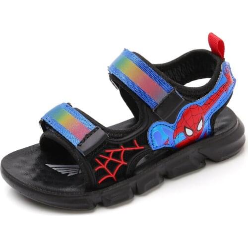 Children Boys Spiderman Sandals Fashion Shoes Cut-Outs Cartoon Child Beach Sandals Boys Summer Kids Shoes for Boy