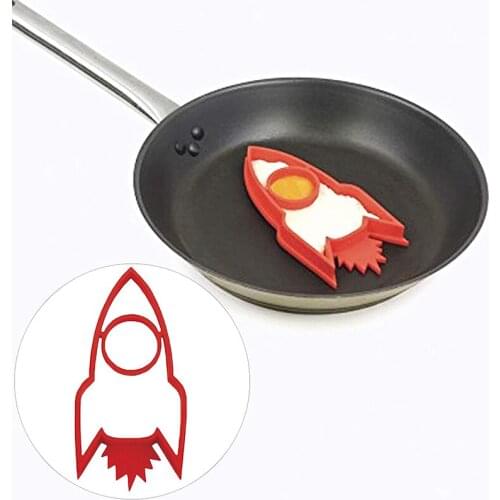 Silicone Fried Egg Pancake Ring DIY Nonstick Cooking Tool Rocket Shape Omelette Baking Mould Cooking Breakfast Frying Pan Mold
