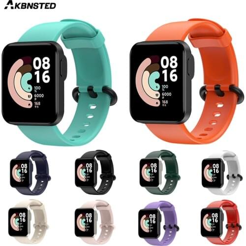 AKBNSTED For Xiaomi Mi Watch Lite Smart Bracelet Accessorios Replace Wristband For Redmi Watch Sport Wrist Strap Silicone Band