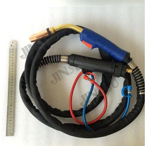 Mig Water Cooled Welding Torch Binzel Type MB 501D 3M Cable With Standard Euro Adapter Connector