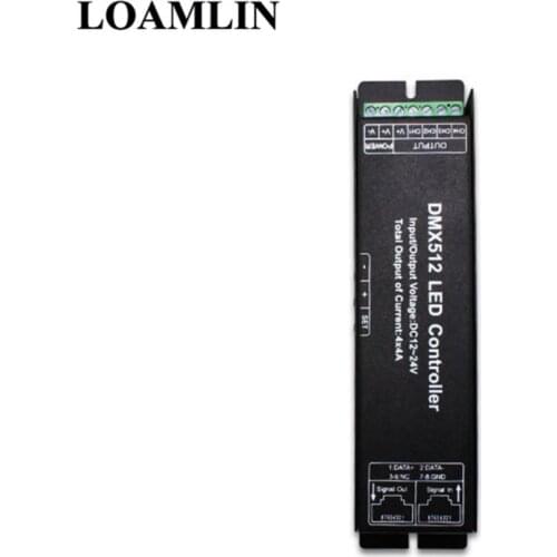 RGBW DMX 512 Decoder Led Controller 4 Channel * 4A For LED Strip Light DC5V /DC12-24V