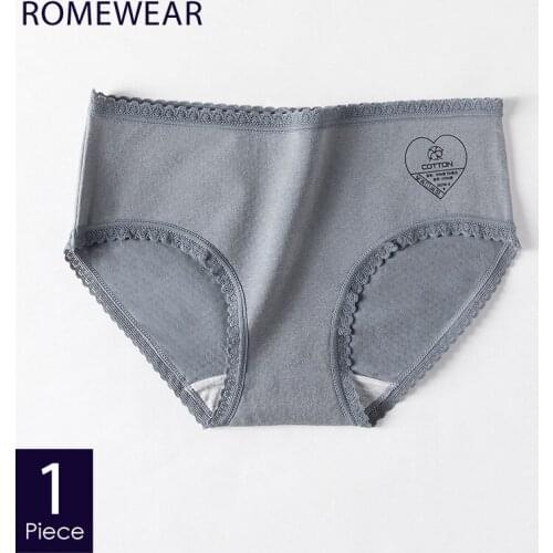 ROMEWEAR Brand Design Cotton Girls Panties Briefs Young Ladies Underpants For Women Lace Solid Health Comfort Underwear Lingerie