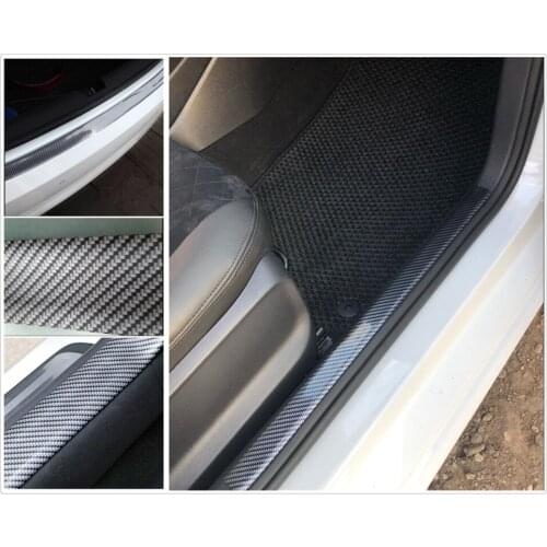 Universal car sticker 5D carbon fiber threshold rubber protection pad for Hyundai HND-3 Veloster i10 LPI 30blue R cee d ix