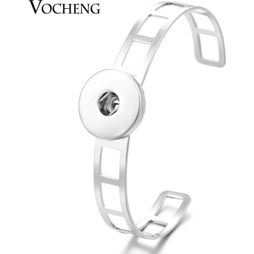 Vocheng Snap Button Charms Jewelry 18mm Interchangeable Open Bangle NN-403