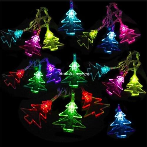 Waterproof 5M 20 LED Solar Powered Christmas Tree Shape Fairy String Light for Wedding Xmas Party Festival Outdoor Garden Decor