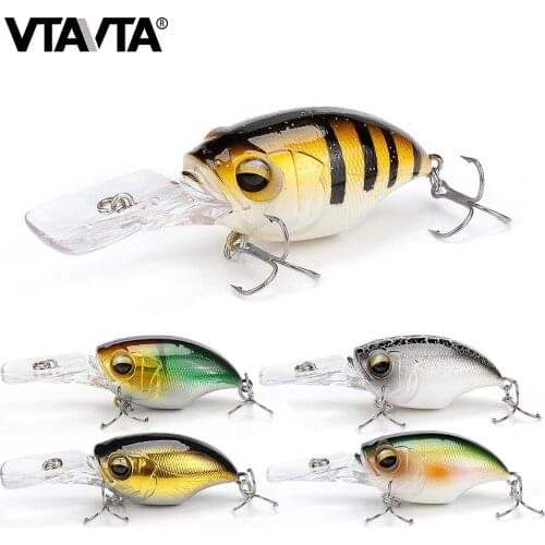 VTAVTA 11g 4.8cm Rock Crankbaits Fishing Lures Floating Pike Wobblers Artificial Bait For Pike Fishing Tackle Lure Minnow Pesca
