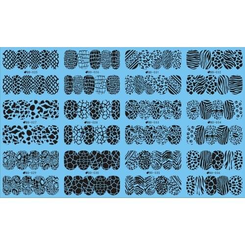 UPRETTEGO 12 PACKS / LOT NAIL ART WATER DECAL SLIDER STICKER BLACK TURTLE SHELL TIGER LEOPARD SKIN BD025-036