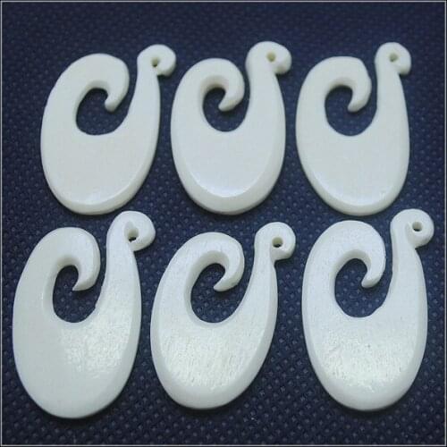 2pcs natural bone beads accessories top fashion diy beads 40x123mm white colors jewelry findings