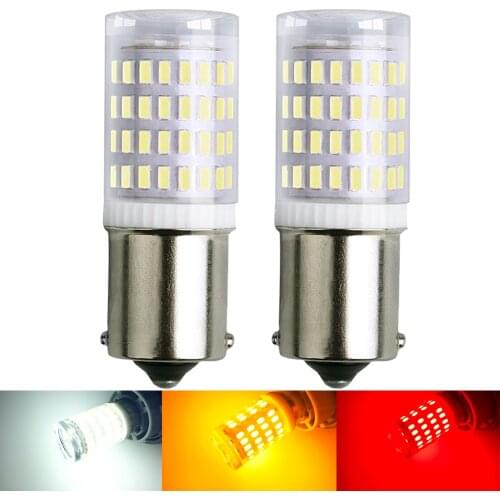 2X 3014 80smd 1156 Ba15s P21w 1157 Bay15d P21/5w Led for Car Auto Brake Lamp 12v Turn Signal Light Red Amber Reversing Lights