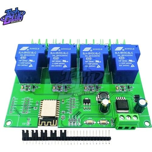 ESP8266 WIFI 4 Channel Relay Module ESP-12F Development Board DC 5V 7-28V 30A For Smart Home Wireless Control