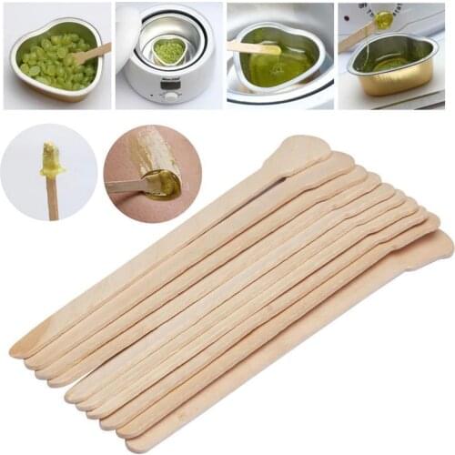 Shellhard 50pcs Hot Sale Waxing Wood Sticks Disposable Wooden Wax Applicator For Hair Removal Waxing Stick Spatulas