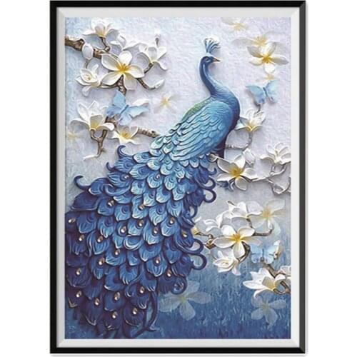 5D full diamond painting animal porch peacock paste diamond embroidery mosaic cross stitch home decoration DIY handmade gift