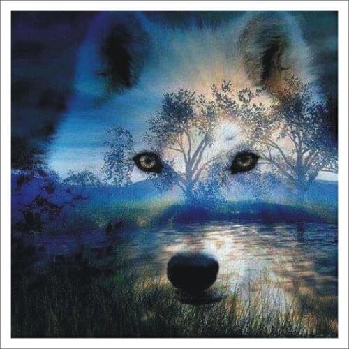 Diamond Painting DIY Forest Wolf Head 5D Diamond Mosaic,Handmade,Cross Stitch Kits,Diamond Embroidery,Patterns T491