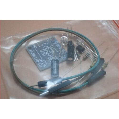 Free Shipping! 5pc 5MM LED flashes Kit Easy sensor