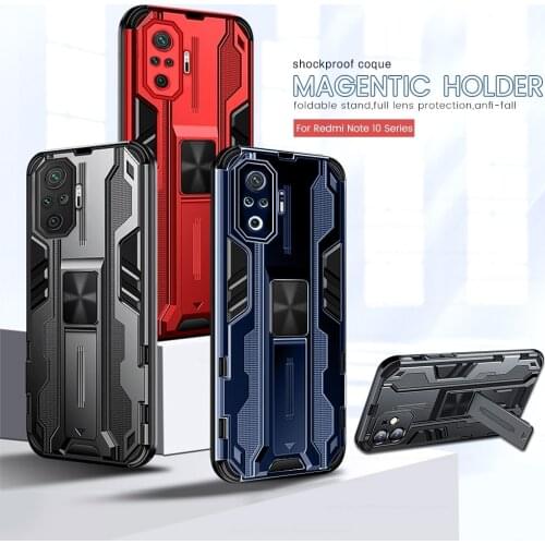 Poco F3 F 3 Case Car Magnetic Stand Shockproof Armor Coque for Xiaomi Mi 11 Redmi Note10 Note 10 Pro Redmy Not 10S PocoF3 Fundas