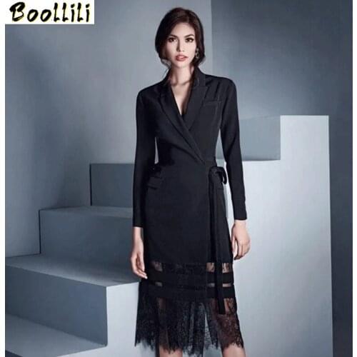 Elegant Office Dress Spring Autumn Dress Women Clothes 2020 Womens Dresses Lace Sexy Party Dress Formal Ladies Vestidos
