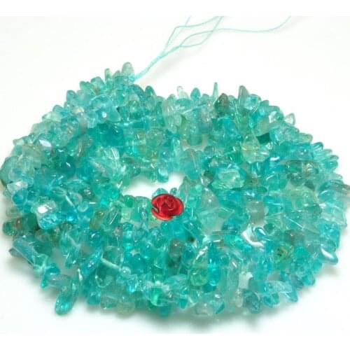 LOOSE BEADS blue Apatite barqoue 3-6mm wholesale for DIY jewelry necklace 38cm
