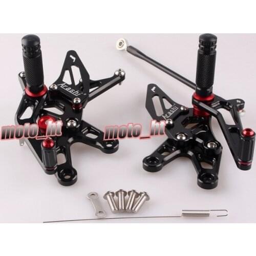 Motorcycle Rearset Rear Set Footpegs Set For 2006 2007 Kawasaki Ninja ZX10R Black Adjustable