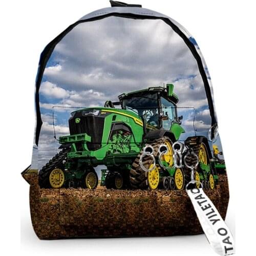 2021 3D Print Backpacks tractor pattern Teenager Students School Bags Men/Women Outside Travel Waterproof Oxford Backpack Bags