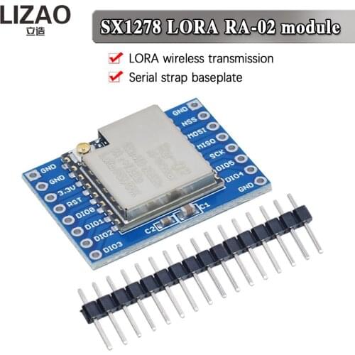 SX1278 LoRa Module 433M 10KM Ra-02 Ai-Thinker Wireless Spread Spectrum Transmission Socket for Smart Home DIY kit