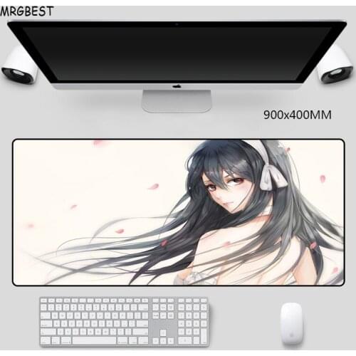 MRGBES Sexy Anime Girls Gaming Mouse Pad Extended Large Anti-slip Nature Rubber with Locked Edge Special Game Notebook Mice Mats