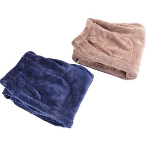 Male winter flannel pajama pants thickening coral fleece mink fleece thermal plus size solid rububer band sleep bottom trousers