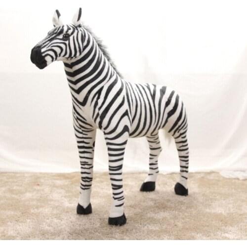 Soft Stuffed Plush Animal Pillow Realistic Zebra for Childrens Birthday Gift Home Furnishings Sofa Cushion