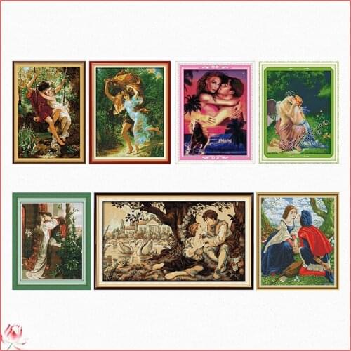 Love Couple Series Patterns Counted 11CT 14CT Character DIY Chinese Cross Stitch Sets Embroidery Needlework Home Decoation Gift
