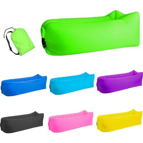 Lazy Couch Fast Light Inflatable Camping Cushion Portable Sofa Sleeping Bag Lazy Bag Air Bed Lounger DownSleeping Bag X1++A