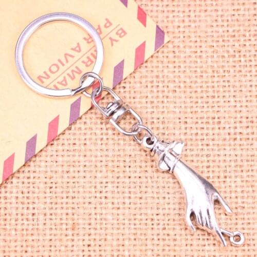 New Fashion Keychain 45*14 mm palm connector Pendants DIY Men Jewelry Car Key Chain Ring Holder Souvenir For Gift