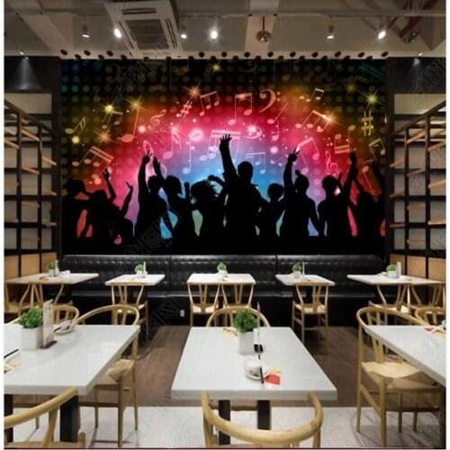 Custom photo wallpapers 3d murals wallpaper for walls 3 d KTV music bar characters carnival background wall papers decor