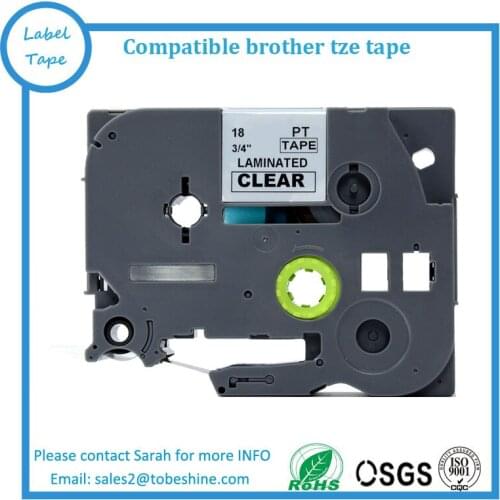 Manufacturer direct selling compatible TZe-S141 TZ-S141 Black on Clear 18mm strong adhesive label tape for Ptouch label printer
