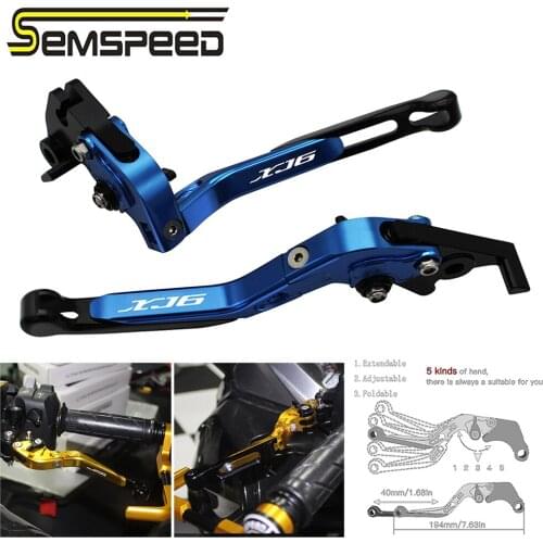 SEMSPEED For YAMAHA For XJ6 DIVERSION 2009-2015 Motorcycle Adjustable Folding Extendable Brake Clutch Levers Handle Grips Bar