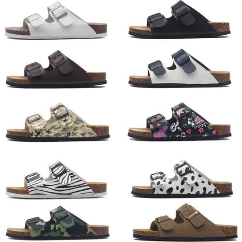 Hot Couple Flat Non-Slip Cork Slippers Unisex Casual Beach Slides Women/Men Double Breasted Big Size Sandals Fashion Flip Flops