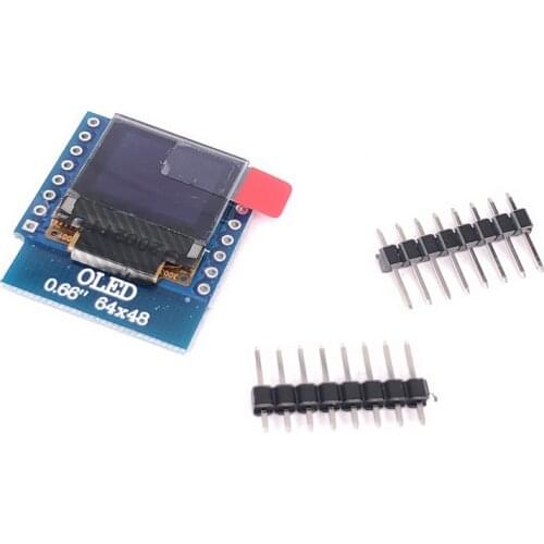 0.66 inch OLED LED LCD Dispaly Shield Compatible for WEMOS D1 MINI ESP32 64X48 0.66 inch Display 0.66" oled module IIC I2C