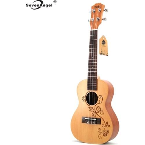 23 Ukulele Ingeman Spruce Top Sapele Back & Side Concert Acoustic Small guitar Stringed Instruments Electric Ukewith Pickup EQ